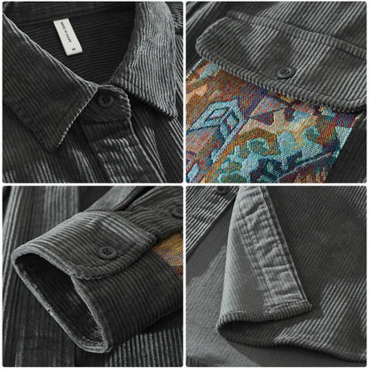Men's Classic Long Sleeve Shirt Vintage Style