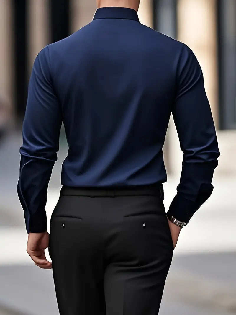 Men's Long Sleeve Button Down Dress Shirt