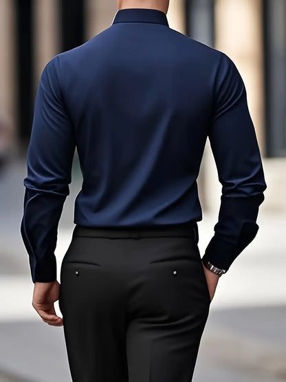 Men's Long Sleeve Button Down Dress Shirt