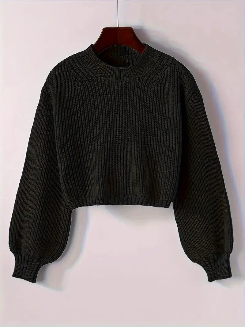 Fashionable Women's Cropped Sweater - VibreMode