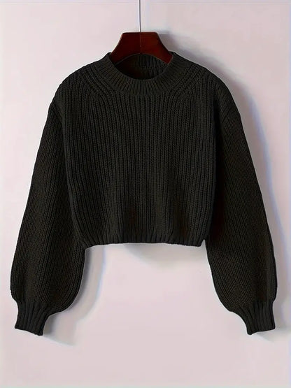 Fashionable Women's Cropped Sweater - VibreMode