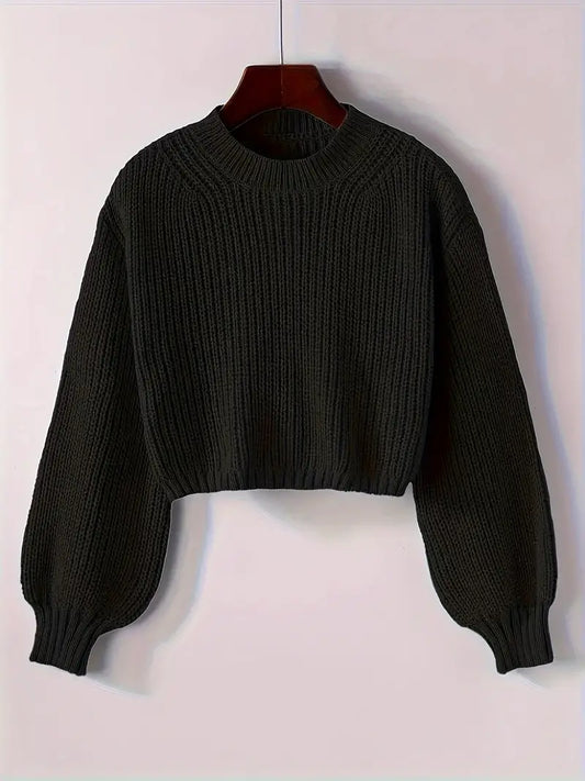 Fashionable Women's Cropped Sweater - VibreMode