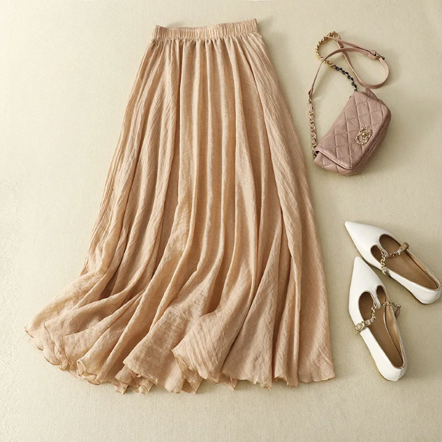 Calista Women's A-Line Linen Skirt