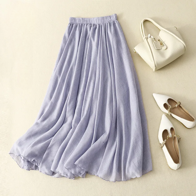 Calista Women's A-Line Linen Skirt