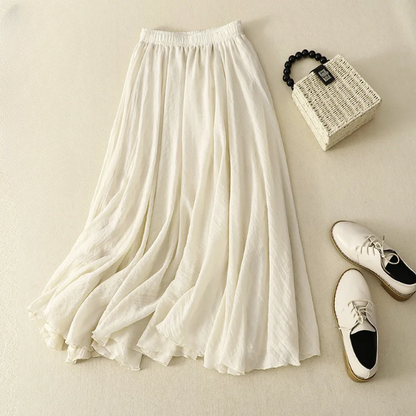 Calista Women's A-Line Linen Skirt