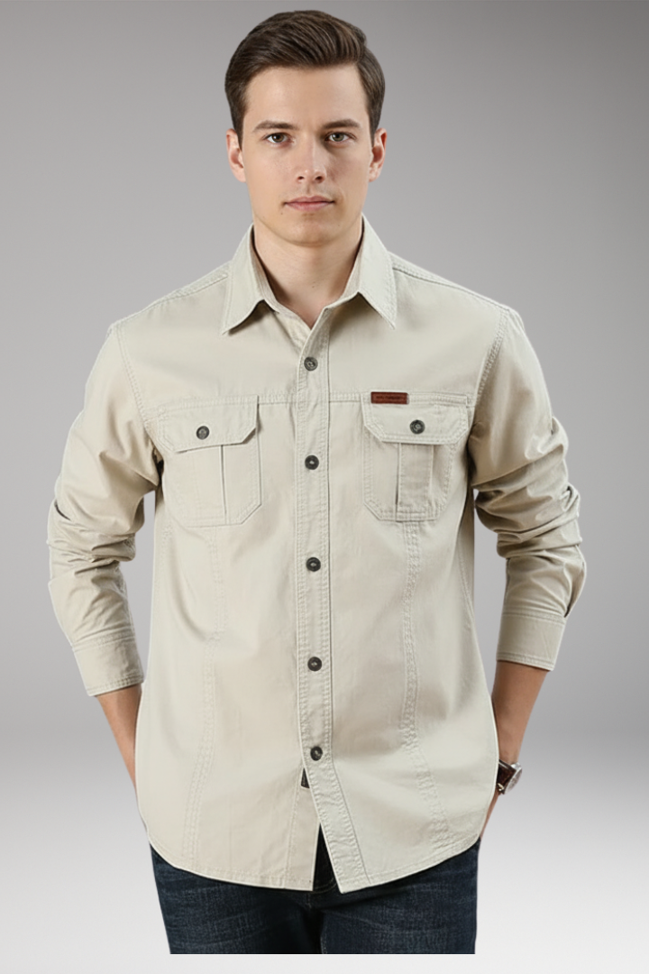 Men's Button Up Shirt Cotton Casual