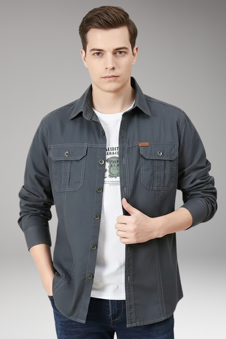 Men's Button Up Shirt Cotton Casual