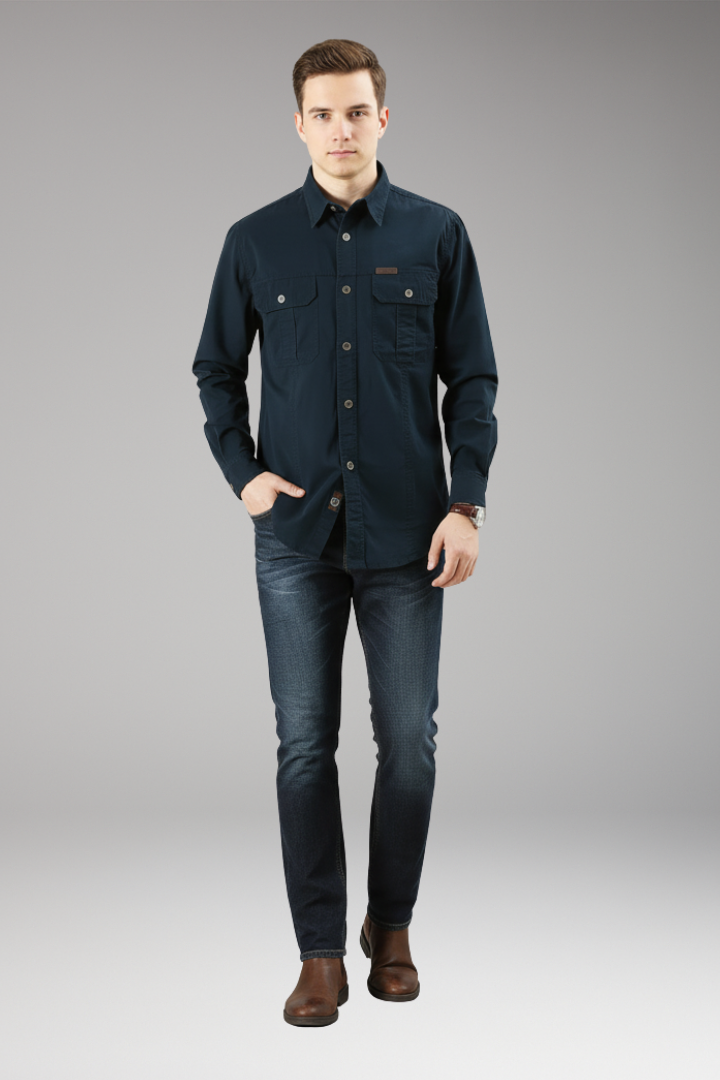 Men's Button Up Shirt Cotton Casual