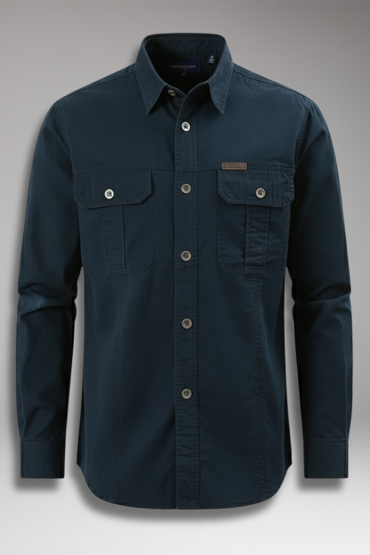 Men's Button Up Shirt Cotton Casual - VibreMode