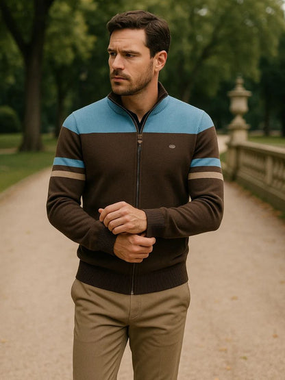 Multicolor Fleece Crew Neck Sweater
