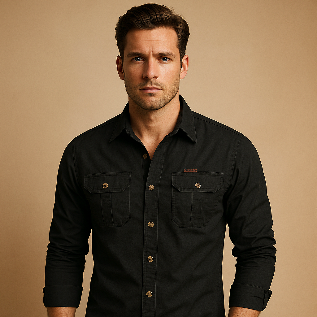 Men's Cargo Shirt With Multiple Pockets