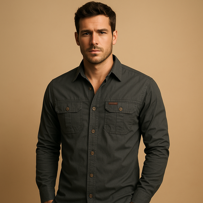 Men's Cargo Shirt With Multiple Pockets