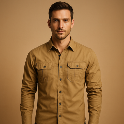 Men's Cargo Shirt With Multiple Pockets