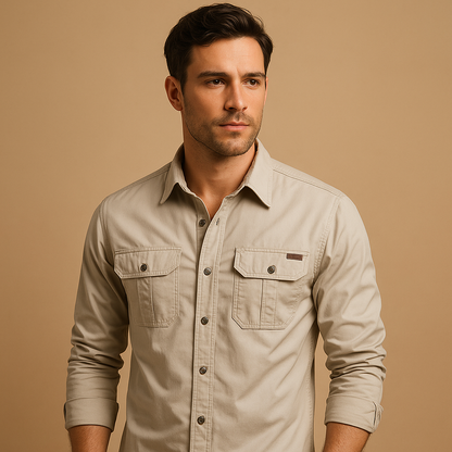 Men's Cargo Shirt With Multiple Pockets