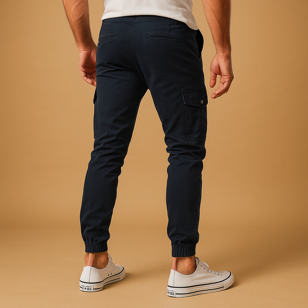 Men’s cargo pants with multiple utility pockets, designed for outdoor activities, city wear, and everyday comfort.