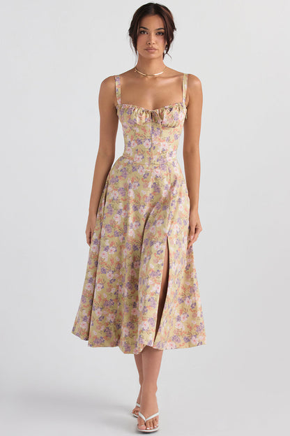 Women's Floral Print Spring Party Dress