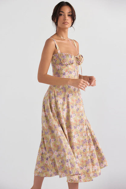 Women's Floral Print Spring Party Dress