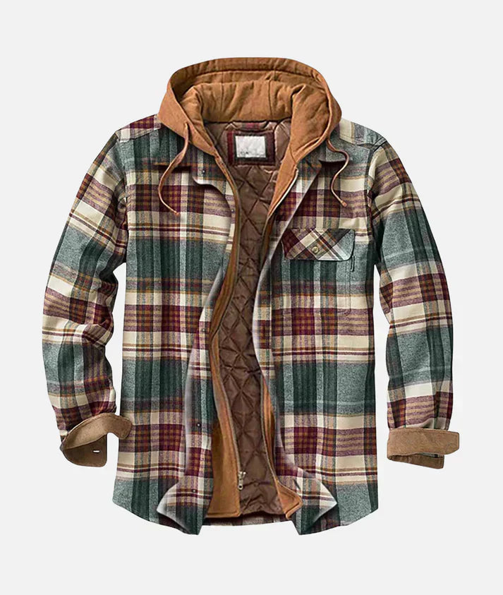 Image of Carter | Men's Quilted Lined Hooded Jacket