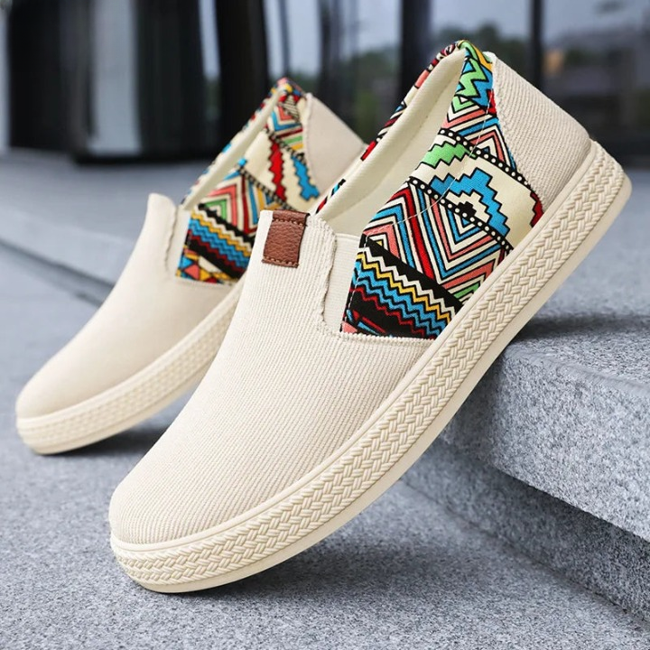 Men's Canvas Slip On Loafers - VibreMode
