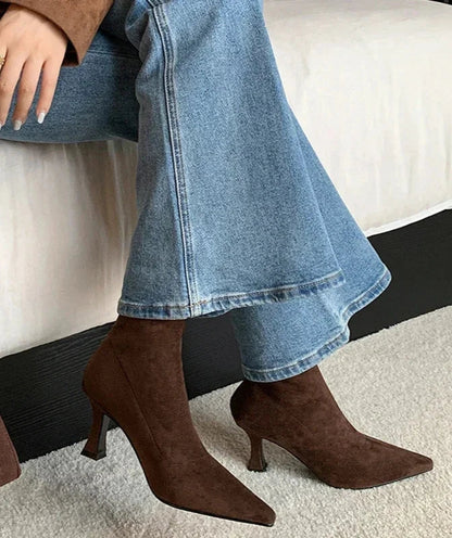 Women's Pointed Toe Ankle Boots Stiletto Heel - VibreMode