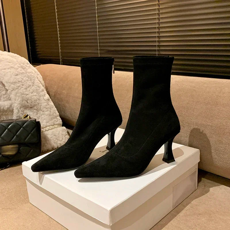 Image of Cassandra | Women's Pointed Toe Stiletto Heel Ankle Boots