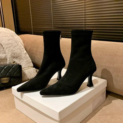 Image of Cassandra | Women's Pointed Toe Stiletto Heel Ankle Boots