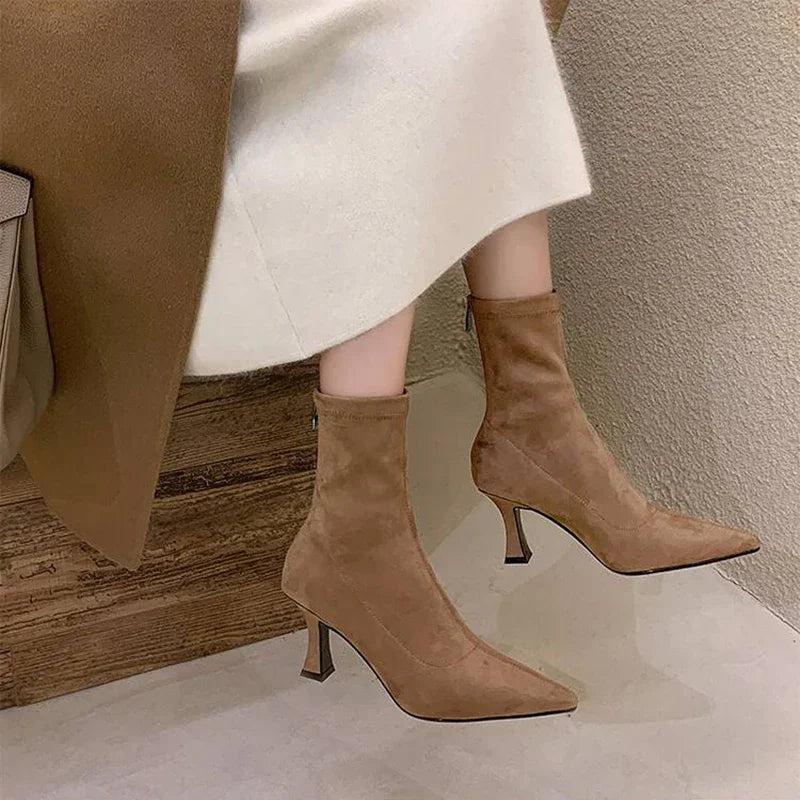 Image of Cassandra | Women's Pointed Toe Stiletto Heel Ankle Boots