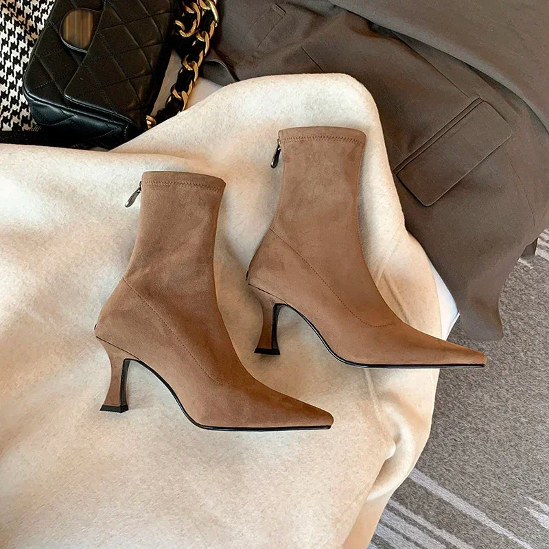 Image of Cassandra | Women's Pointed Toe Stiletto Heel Ankle Boots