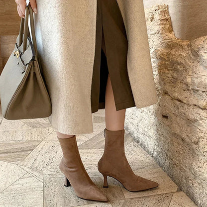 Image of Cassandra | Women's Pointed Toe Stiletto Heel Ankle Boots