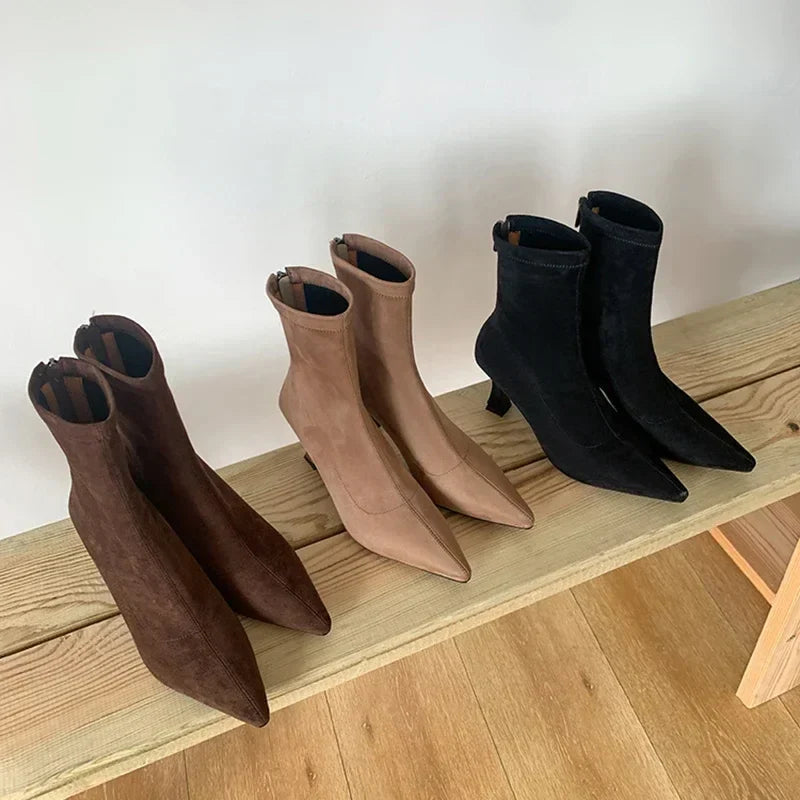 Image of Cassandra | Women's Pointed Toe Stiletto Heel Ankle Boots