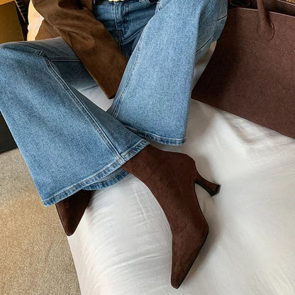 Image of Cassandra | Women's Pointed Toe Stiletto Heel Ankle Boots
