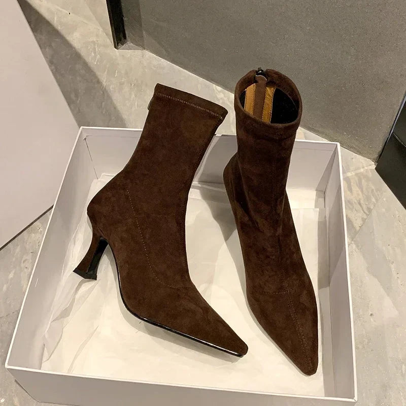 Image of Cassandra | Women's Pointed Toe Stiletto Heel Ankle Boots