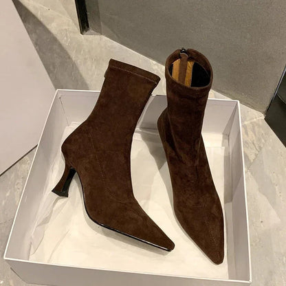 Image of Cassandra | Women's Pointed Toe Stiletto Heel Ankle Boots