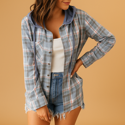 Relaxed Fit Women's Button Jacket - VibreMode