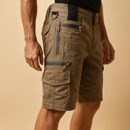 Men’s casual cargo shorts with multiple pockets, ideal for outdoor activities, travel, and everyday wear.