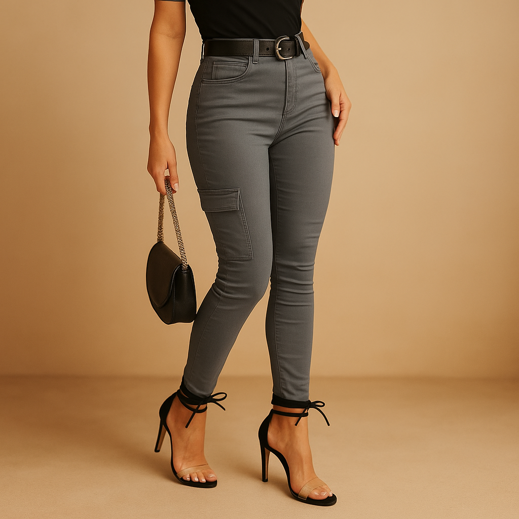 Relaxed Fit Women's Cargo Pants with Pockets - VibreMode