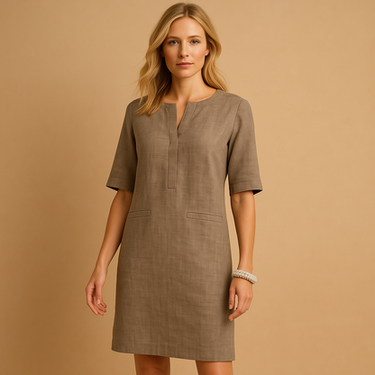 Women’s casual chic dress with lightweight flattering fit and versatile design, perfect for daily wear, outings, and weekend trips.