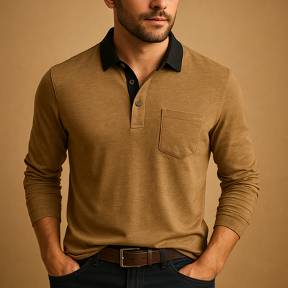 Casual cotton button-up shirt for men with a comfortable fit and chest pocket, ideal for everyday outfits, relaxed occasions, and casual styling.