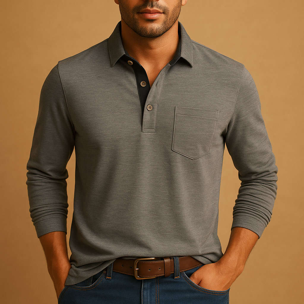 Casual cotton button-up shirt for men with a comfortable fit and chest pocket, ideal for everyday outfits, relaxed occasions, and casual styling.