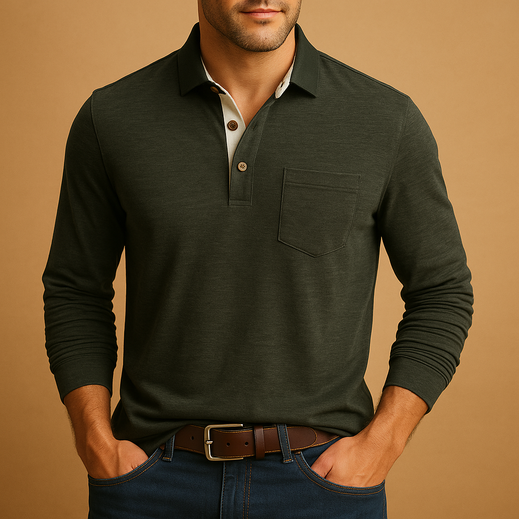Casual cotton button-up shirt for men with a comfortable fit and chest pocket, ideal for everyday outfits, relaxed occasions, and casual styling.