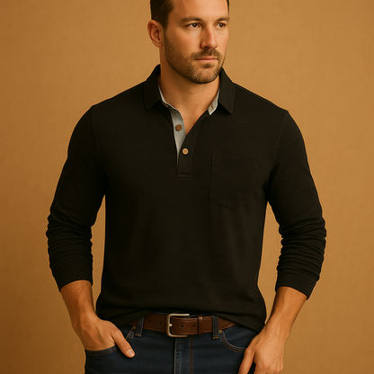 Casual cotton button-up shirt for men with a comfortable fit and chest pocket, ideal for everyday outfits, relaxed occasions, and casual styling.