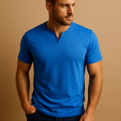 Casual cotton crew neck t-shirt for men with a regular fit and solid colors, ideal for everyday wear, casual outfits, and relaxed weekends.