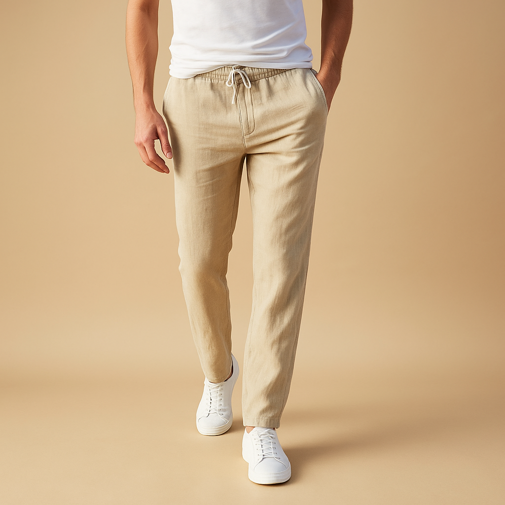 Comfortable Men's Elastic Waist Pants - VibreMode