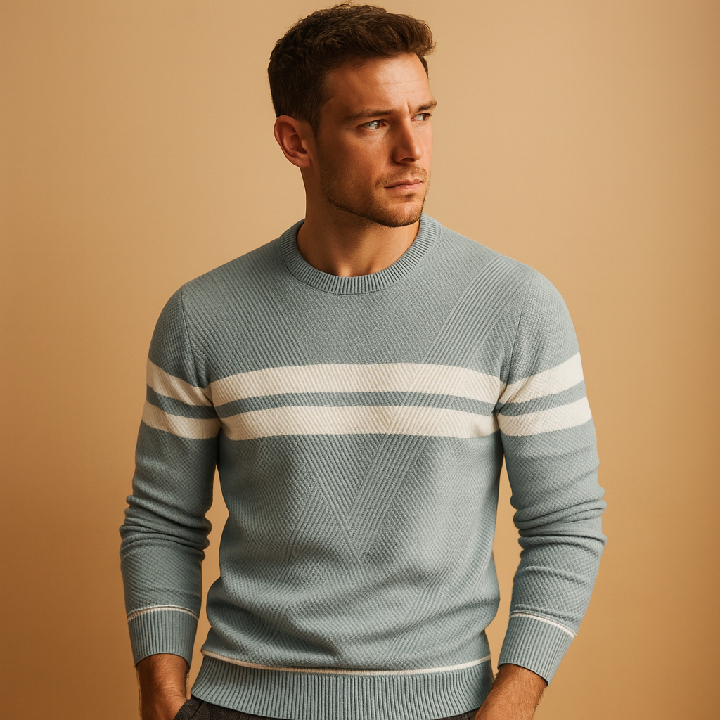 Men's Crew Neck Casual Sweater - VibreMode