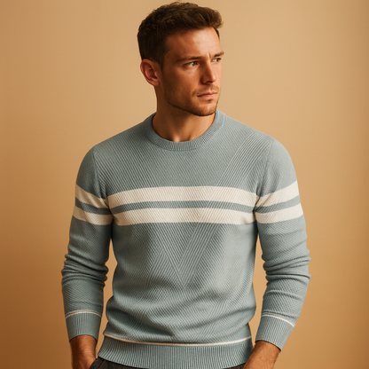 Men's Crew Neck Casual Sweater - VibreMode