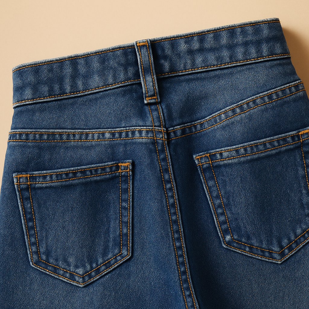 Women’s casual high waisted loose fit jeans in classic denim blue with a relaxed silhouette, perfect for everyday outfits and modern casual style.