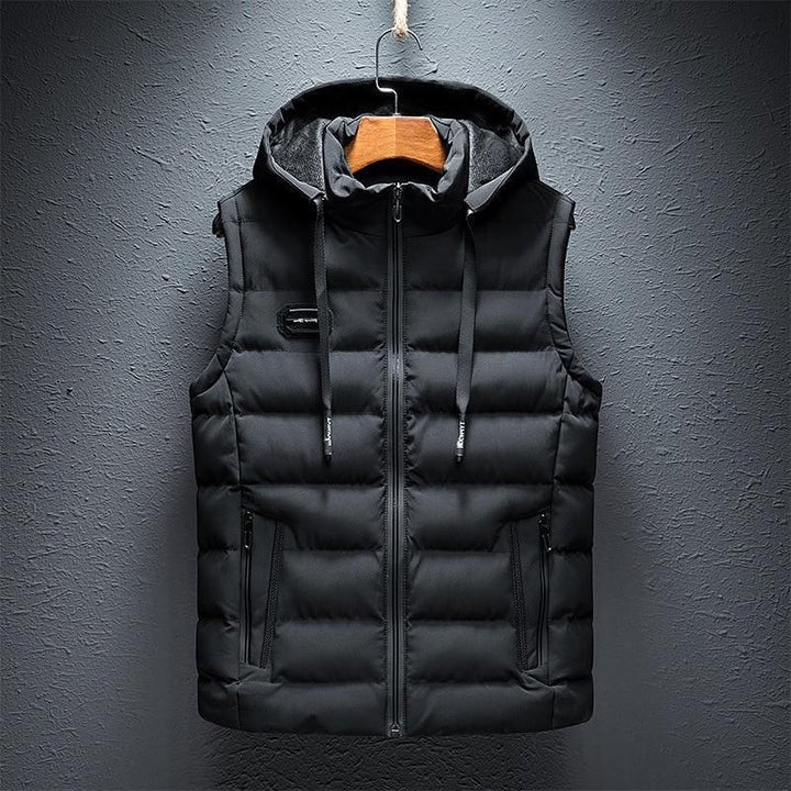 Men's Versatile Lightweight Casual Hooded Vest - Core Warmth, Freedom of Movement