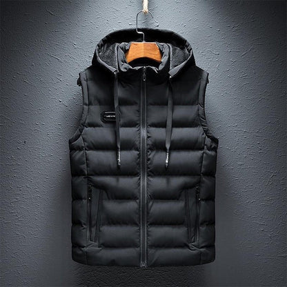 Men's Versatile Lightweight Casual Hooded Vest - Core Warmth, Freedom of Movement