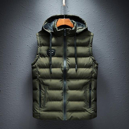 Men's Versatile Lightweight Casual Hooded Vest - Core Warmth, Freedom of Movement