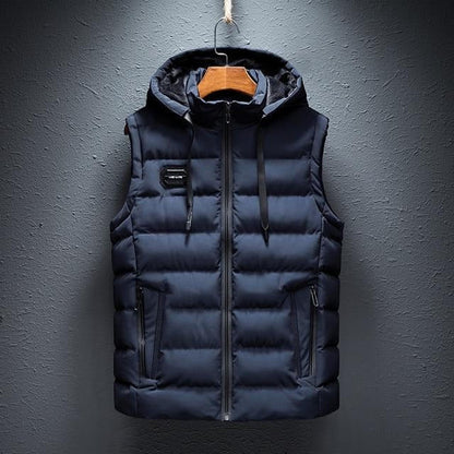Men's Lightweight Hooded Vest Breathable Core Warmth - VibreMode